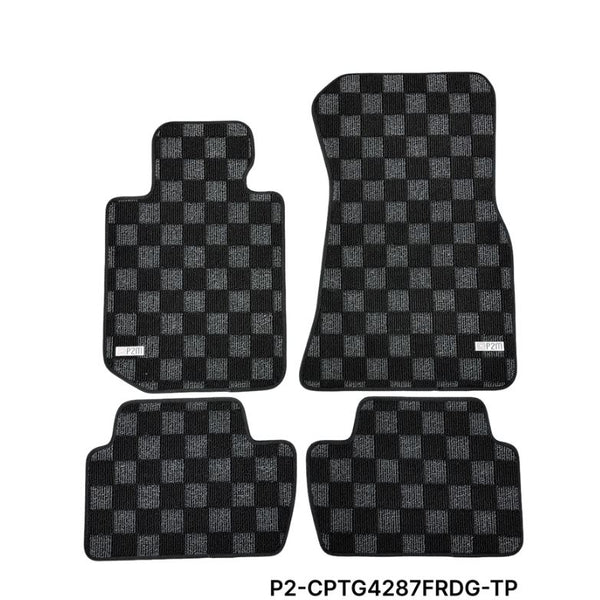 Phase 2 Motortrend (P2M) Checkered Carpet Race Floor Mats - BMW M2 (2023+)