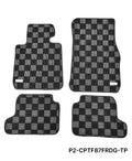 Phase 2 Motortrend (P2M) Checkered Carpet Race Floor Mats - BMW F22 2 Series & F87 M2