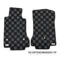Phase 2 Motortrend (P2M) Checkered Carpet Race Floor Mats - Chevrolet C6 Corvette (2007.5-2013)