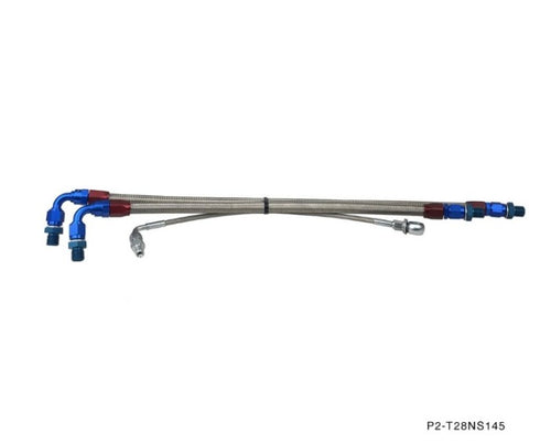 Phase 2 Motortrend (P2M) Stainless Steel Braided Turbo Lines - Nissan 240sx S14 S15 SR20DET