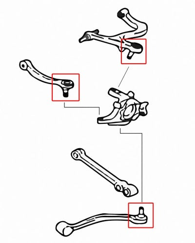 Megan Racing OEM Replacement Rear Balljoints - Mitsubishi Lancer Evolution EVO 8/9 (2003-2007)