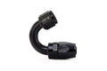 HPS Performance 150 Degree -4 Compression Double Swivel Hose End to AN Female Aluminum Black