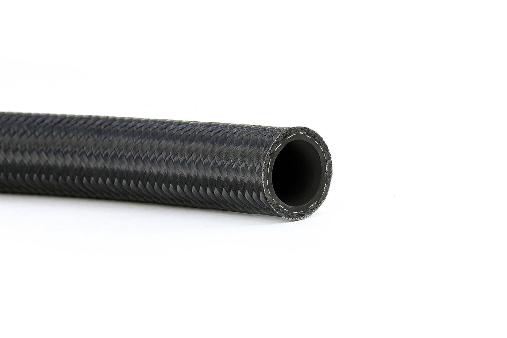 HPS Performance -10 Nylon Stainless Steel Braided Hose Black