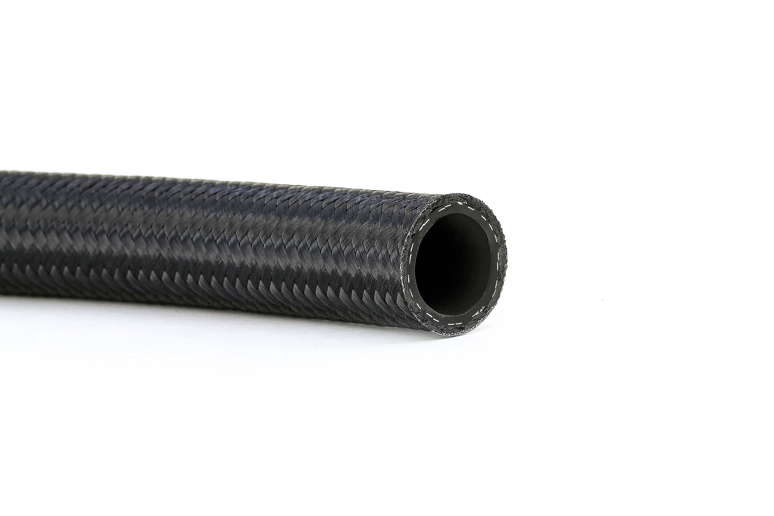 HPS Performance -10 Nylon Stainless Steel Braided Hose Black