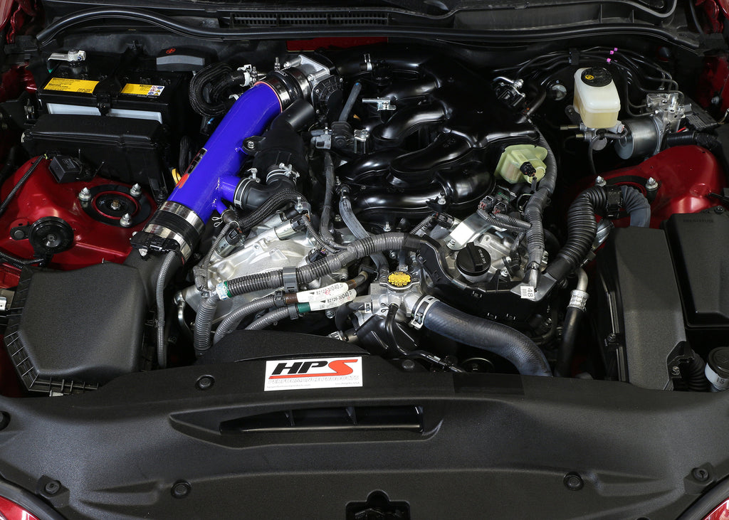 HPS Performance Post MAF Air Intake Aluminum Tube, Blue, 27-559BL