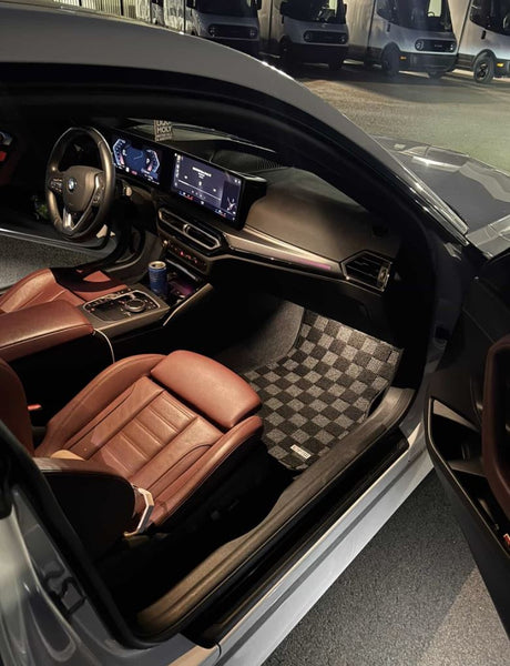 Phase 2 Motortrend (P2M) Checkered Carpet Race Floor Mats - BMW M2 (2023+)