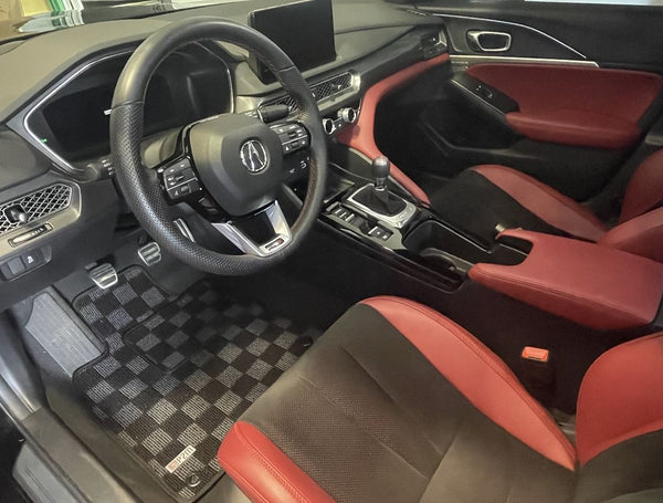 Phase 2 Motortrend (P2M) Checkered Carpet Race Floor Mats - Acura Integra DE5 (2023+)