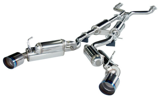 HKS Hi-Power Stainless Steel Catback Exhaust System - Titanium Tip - Infiniti G37 Coupe RWD