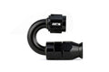 HPS Performance 180 Degree -8 Compression Teflon Hose End to AN Female for Stainless Steel Reinforced PTFE Hose Aluminum Black