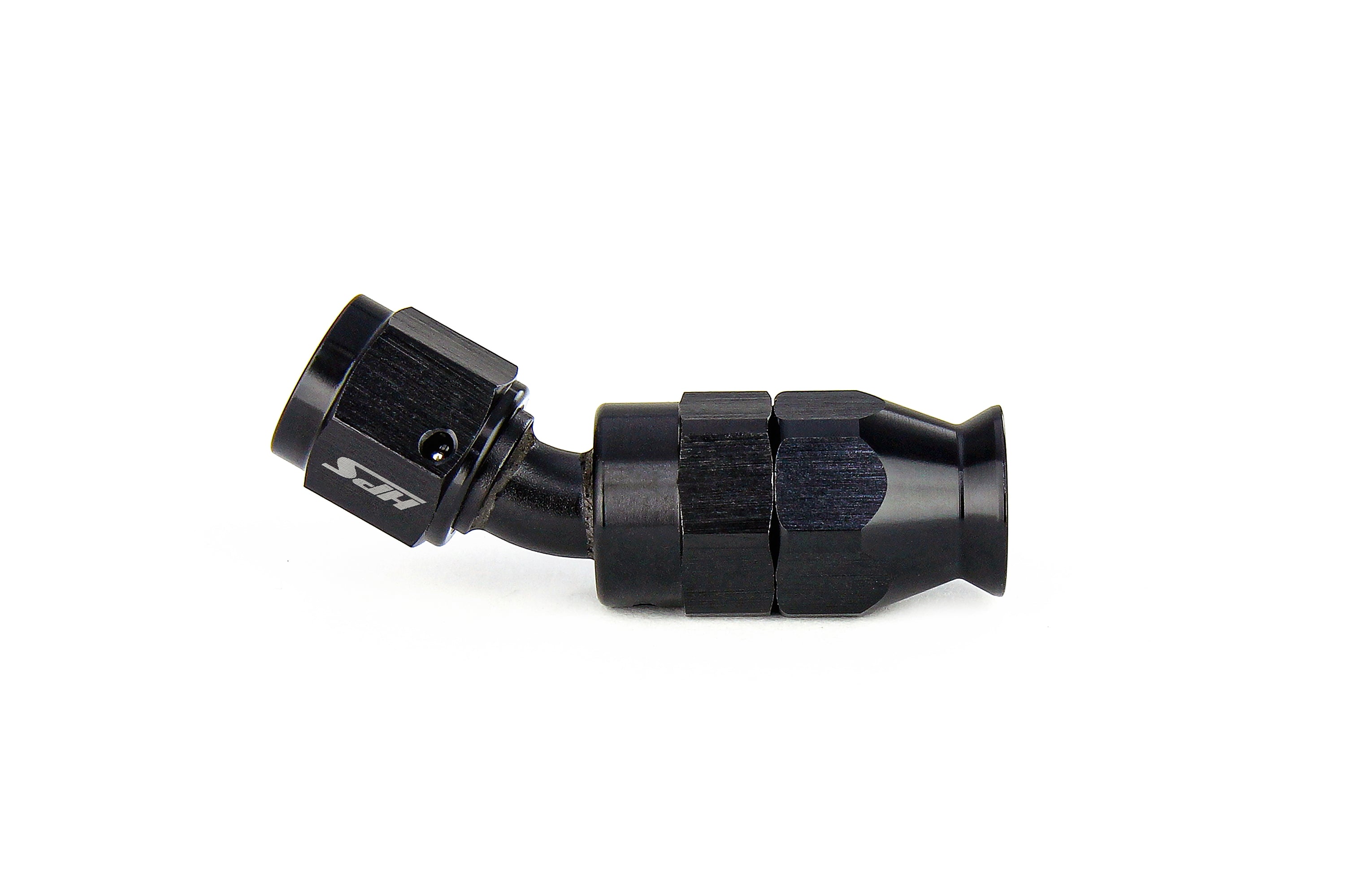 HPS Performance 30 Degree -10 Compression Teflon Hose End to AN Female for Stainless Steel Reinforced PTFE Hose Aluminum Black