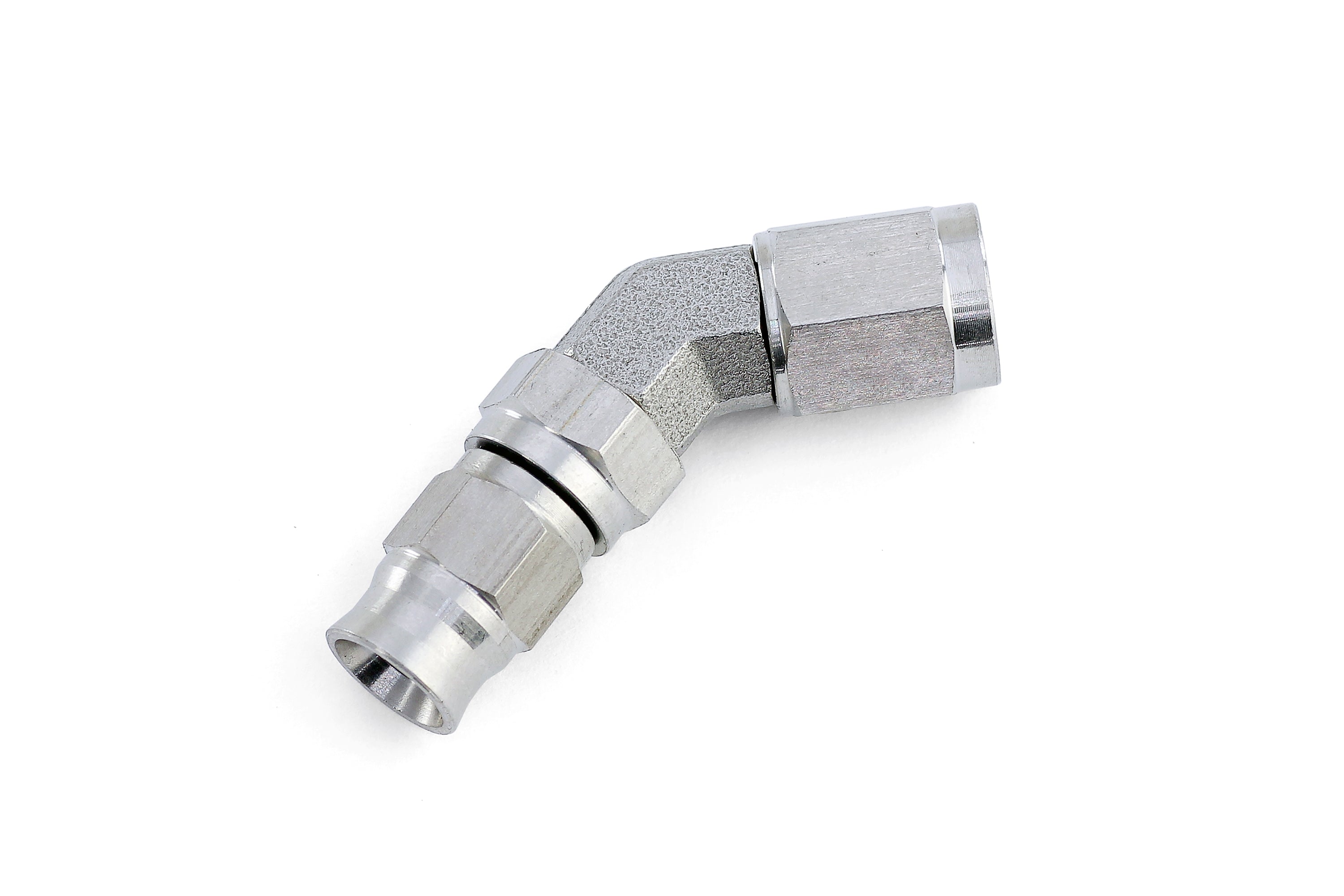 HPS Performance 45 Degree -3 Compression Teflon Hose End to AN Female for PTFE Hose Stainless Steel