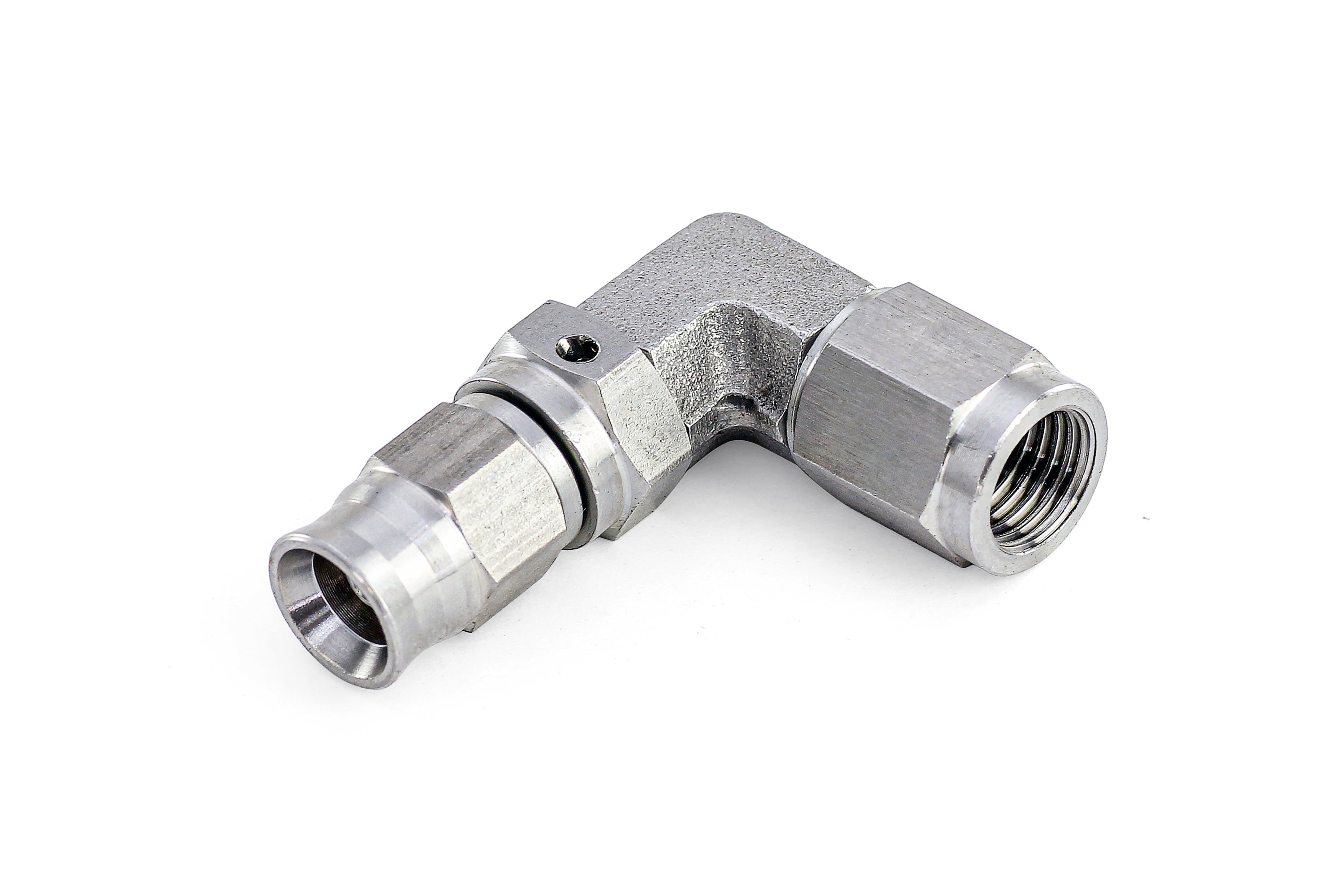 HPS Performance 90 Degree -3 Compression Teflon Hose End to AN Female for PTFE Hose Stainless Steel