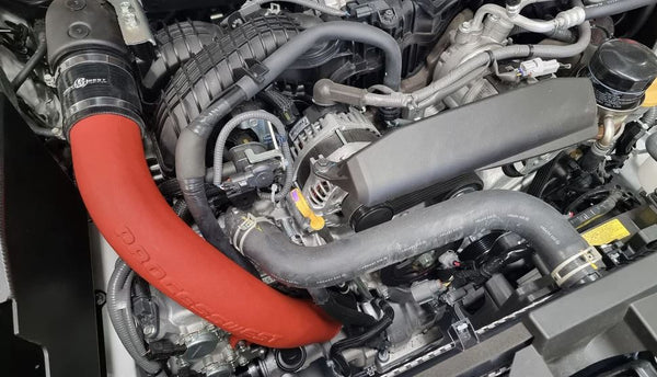 Process West TMIC Top Mount Intercooler Charge Pipe Kit - Red - Subaru WRX (2022-2023)