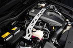 HPS Performance Aluminum Front Strut Tower Brace Bar, Red, 42-100R