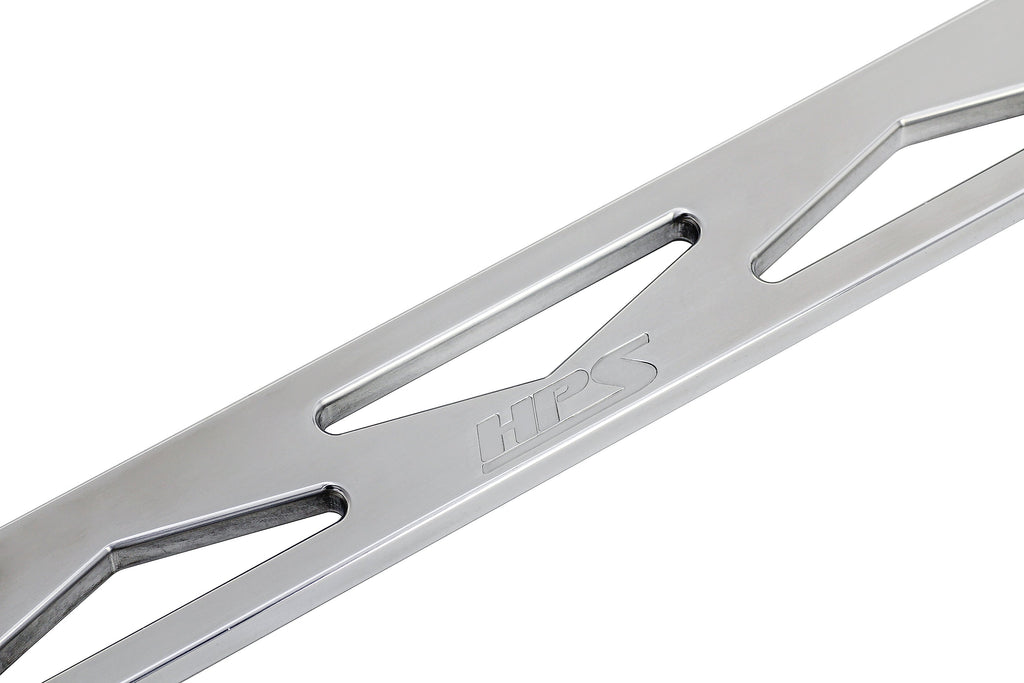HPS Performance Aluminum Front Strut Tower Brace Bar, Polished, 42-113P
