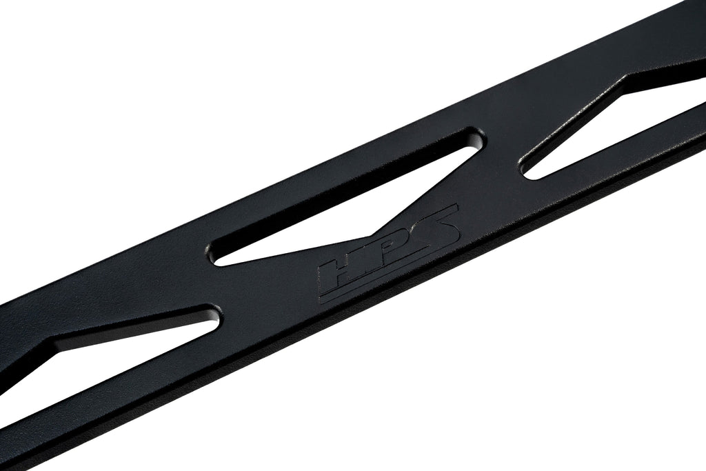 HPS Performance Aluminum Front Strut Tower Brace Bar, Black, 42-113WB