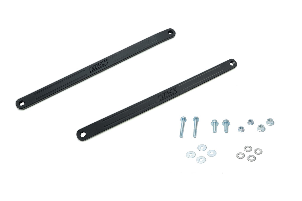 HPS Performance Front Billet Strut Bar Cross Brace, Black, 42-115WB