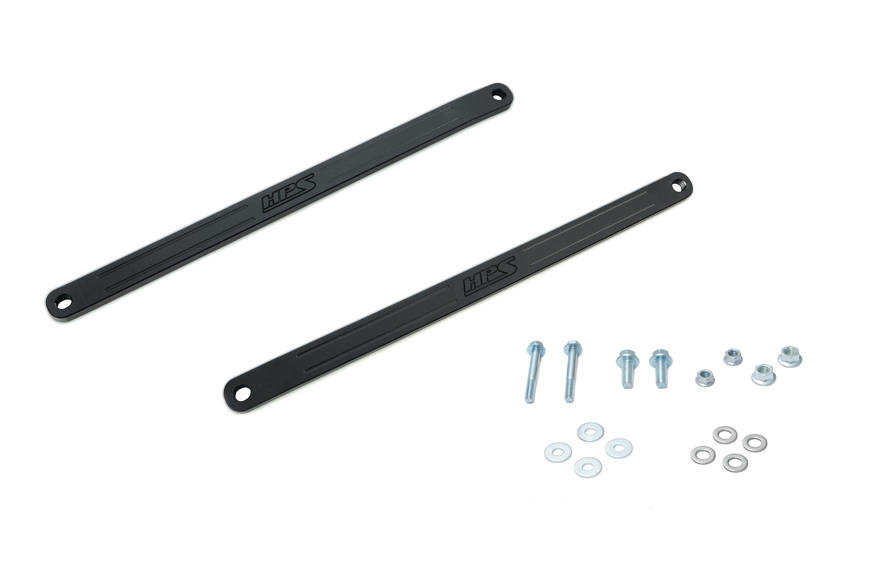 HPS Performance Front Billet Strut Bar Cross Brace, Black, 42-115WB