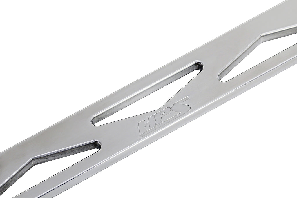 HPS Performance Aluminum Front Strut Tower Brace Bar, Polished, 42-118P