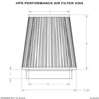 HPS Performance Air Filter 6" ID, 6" Element Length, 9" Overall Length