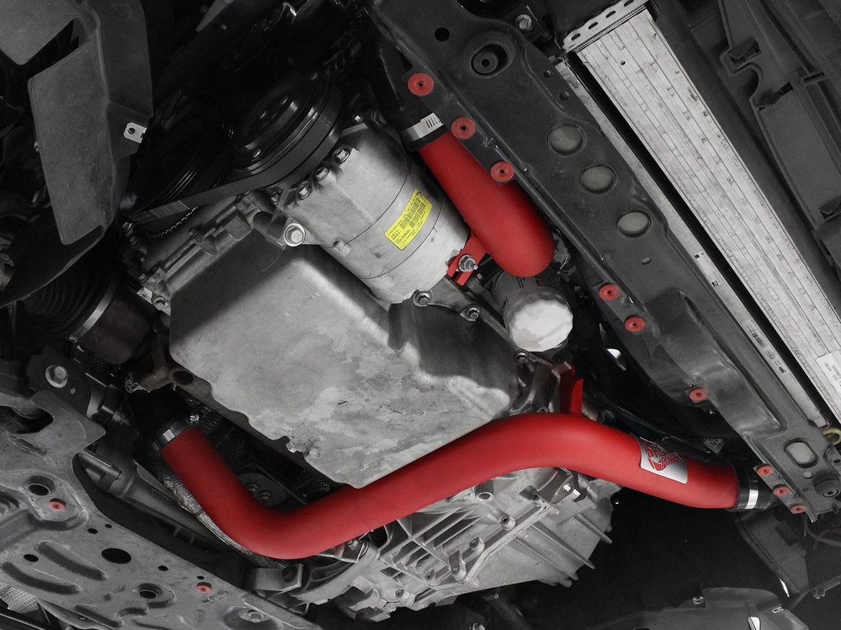 aFe BladeRunner 2-1/2 IN Aluminum Hot and Cold Charge Pipe Kit Red - Ford Focus ST 2013-2018