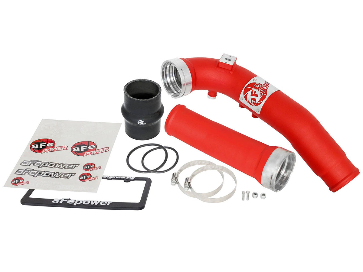 aFe BladeRunner 2-1/2 IN to 2-3/4 IN Aluminum Cold Charge Pipe Red - BMW 1/2/3/4-Series 2012-2018