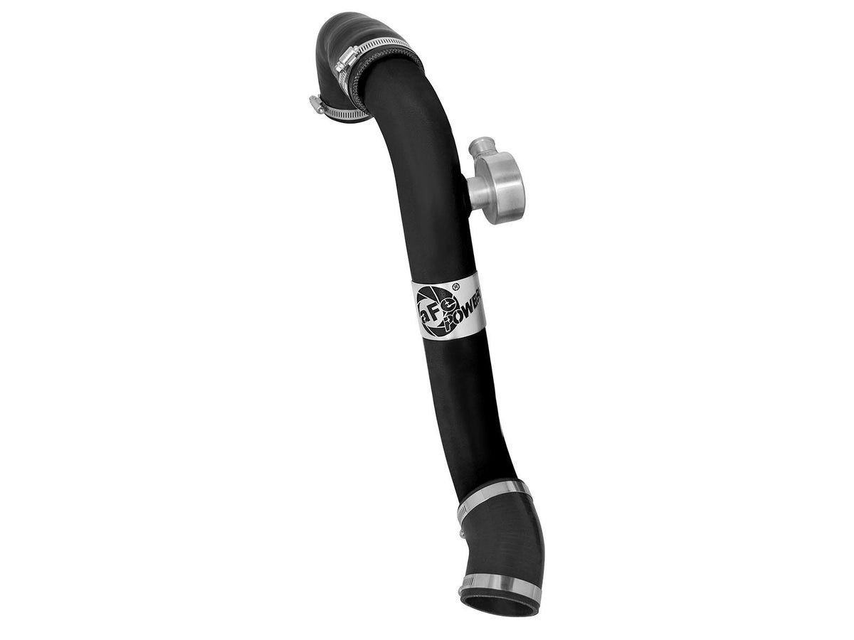 aFe BladeRunner 2-1/2 IN Aluminum Hot Charge Pipe Black - Ford Mustang 2015-2023