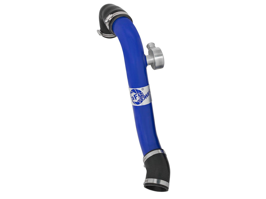 aFe BladeRunner 2-1/2 IN Aluminum Hot Charge Pipe Blue - Ford Mustang 2015-2023