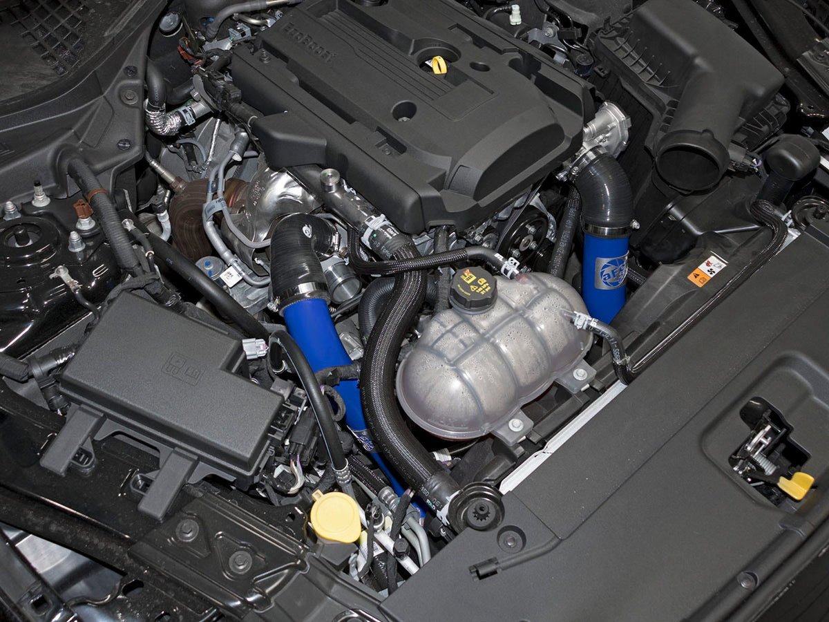 aFe BladeRunner 3 IN Aluminum Cold Charge Pipe Blue - Ford Mustang 2015-2023