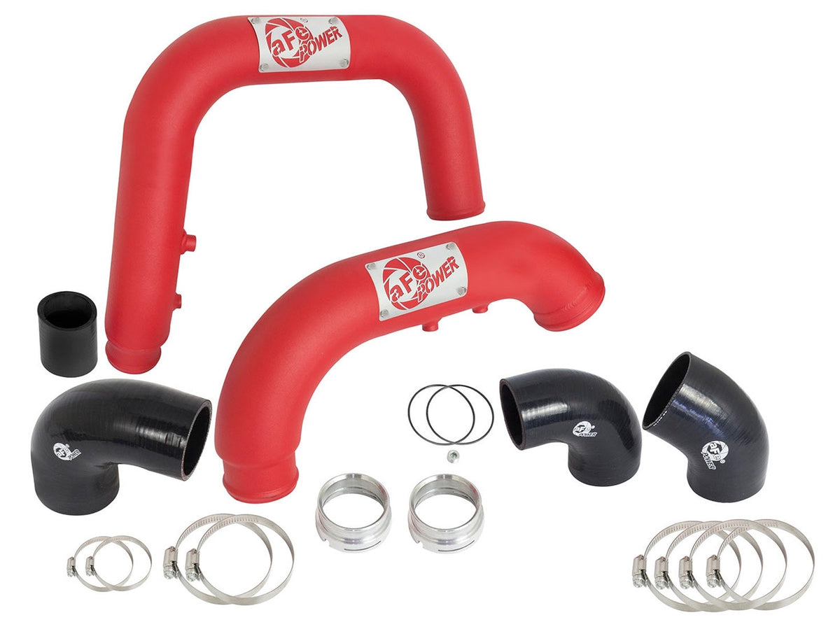 aFe 46-20264-R BladeRunner 2-1/2 IN & 3 IN Aluminum Hot and Cold Charge Pipe Kit Red - view 3