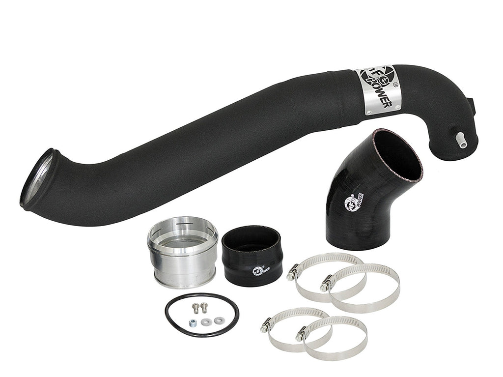 aFe 46-20299-B BladeRunner 3-1/2 IN to 3 IN Aluminum Cold Charge Pipe Black - view 2