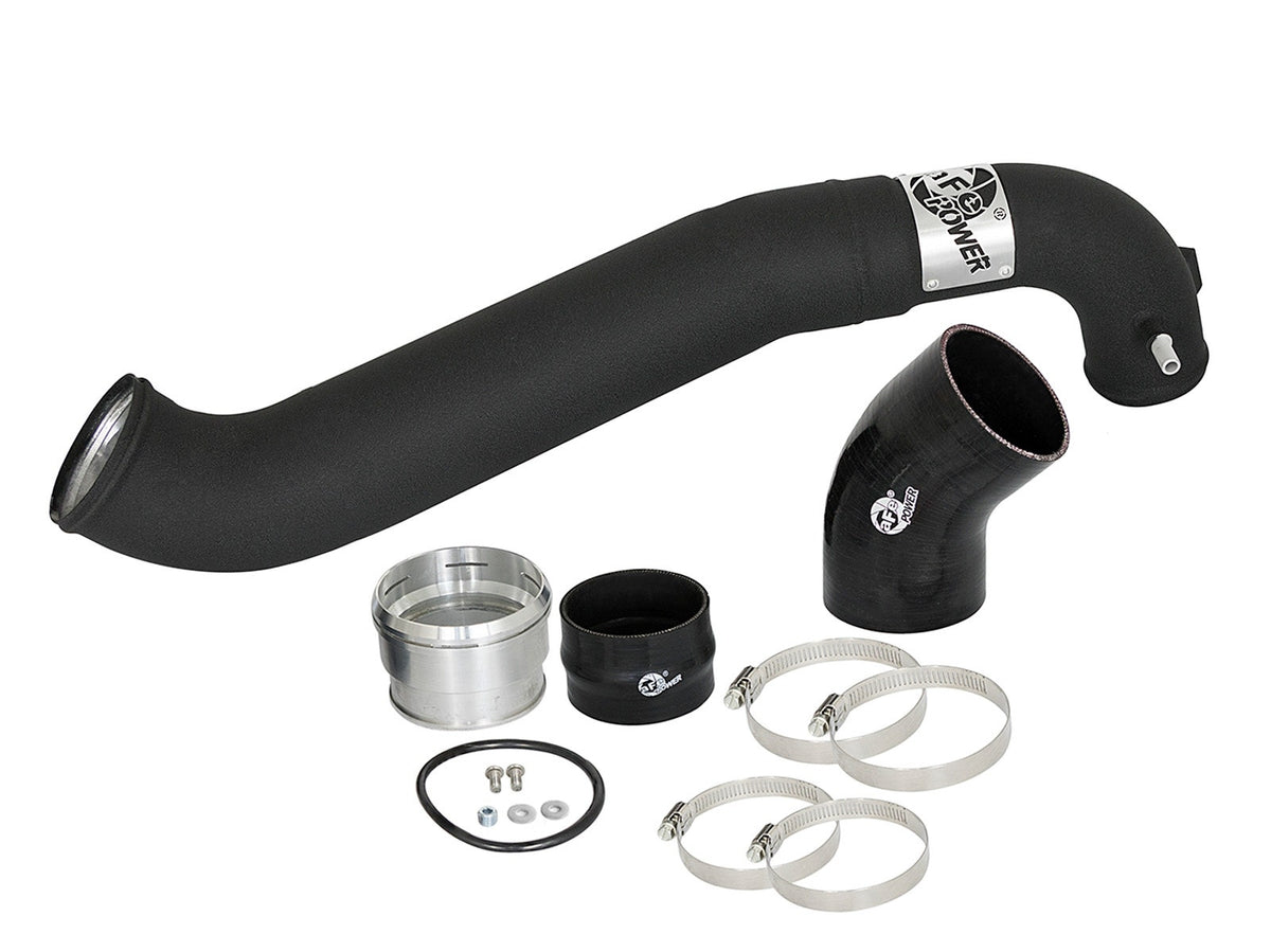 aFe 46-20299-B BladeRunner 3-1/2 IN to 3 IN Aluminum Cold Charge Pipe Black - view 2