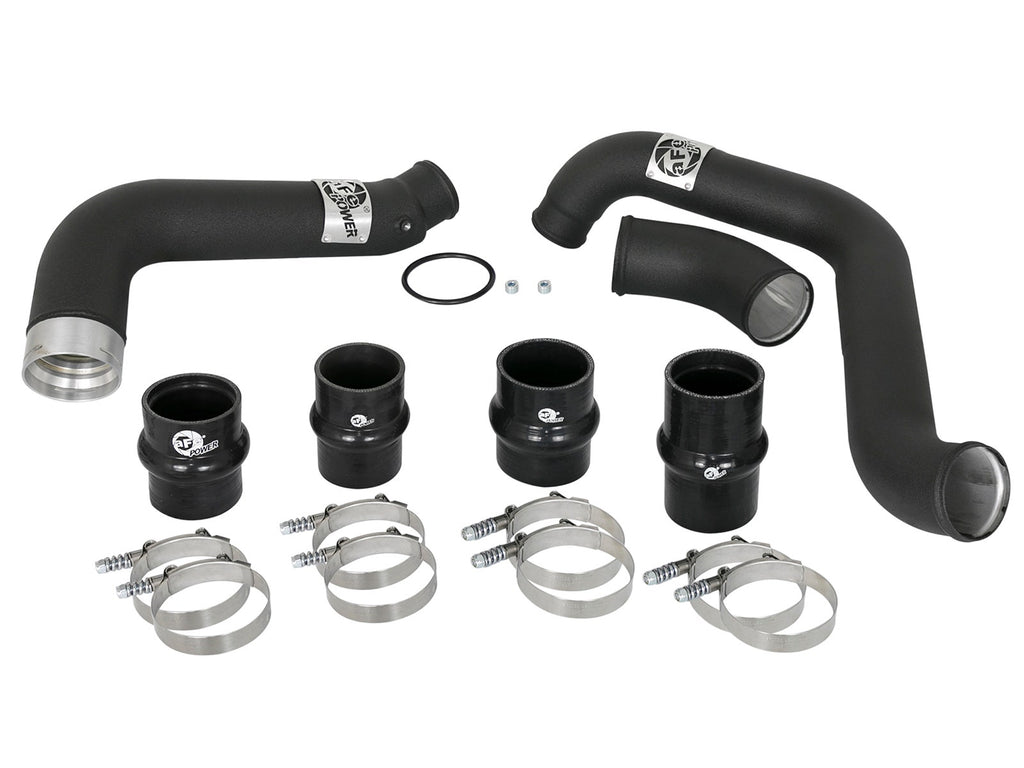 aFe 46-20334-B BladeRunner 3 IN & 3-1/2 IN Aluminum Hot and Cold Charge Pipe Kit Black - view 6