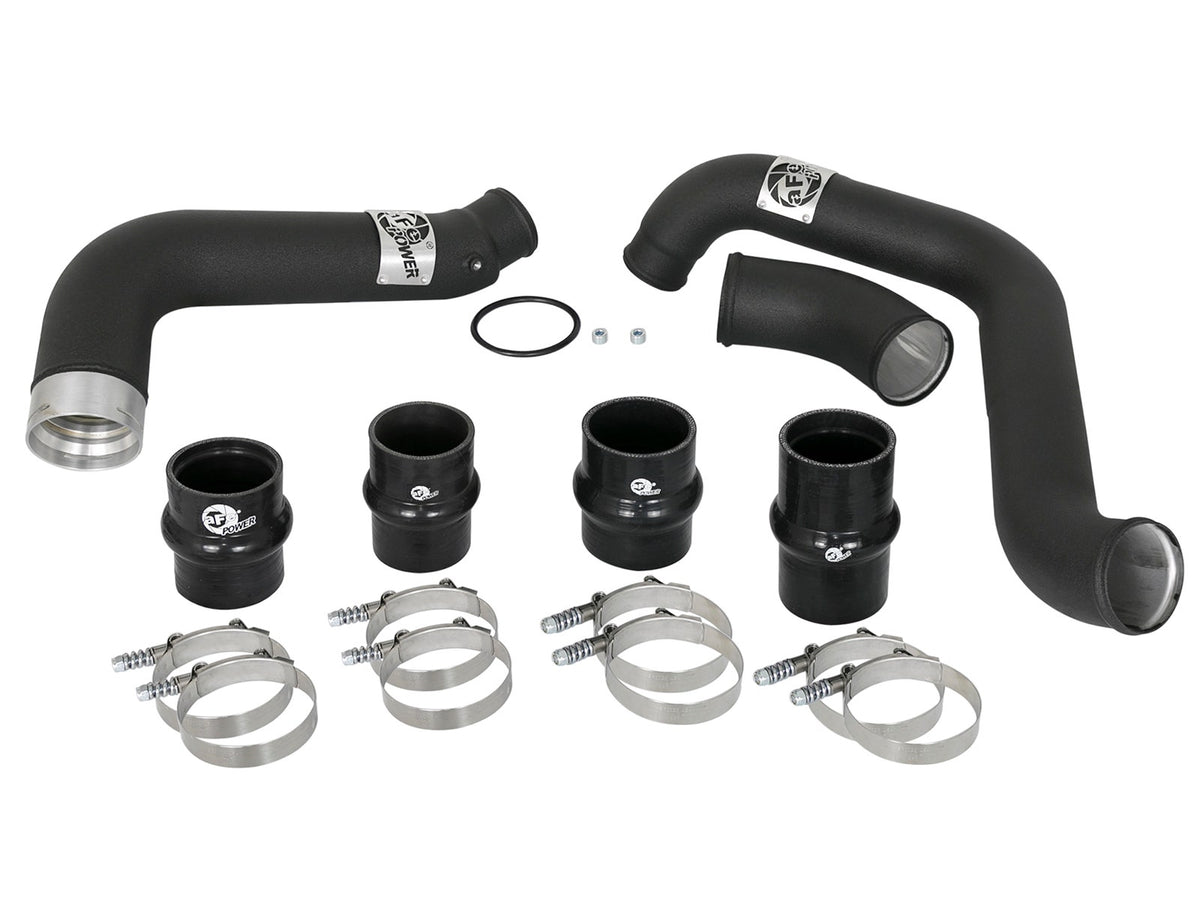 aFe 46-20334-B BladeRunner 3 IN & 3-1/2 IN Aluminum Hot and Cold Charge Pipe Kit Black - view 6