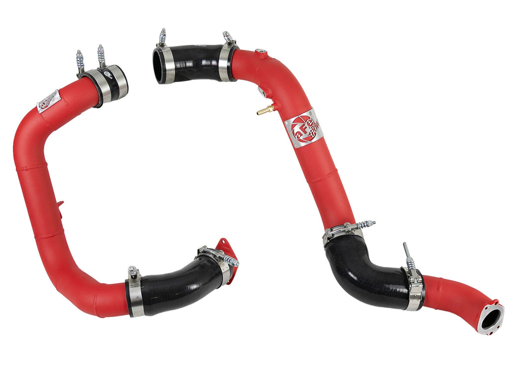 aFe BladeRunner 2-1/4 IN & 2-1/2 IN Aluminum Hot and Cold Charge Pipe Kit Red - Honda Civic 2016-2021 Civic Si 2017-2020