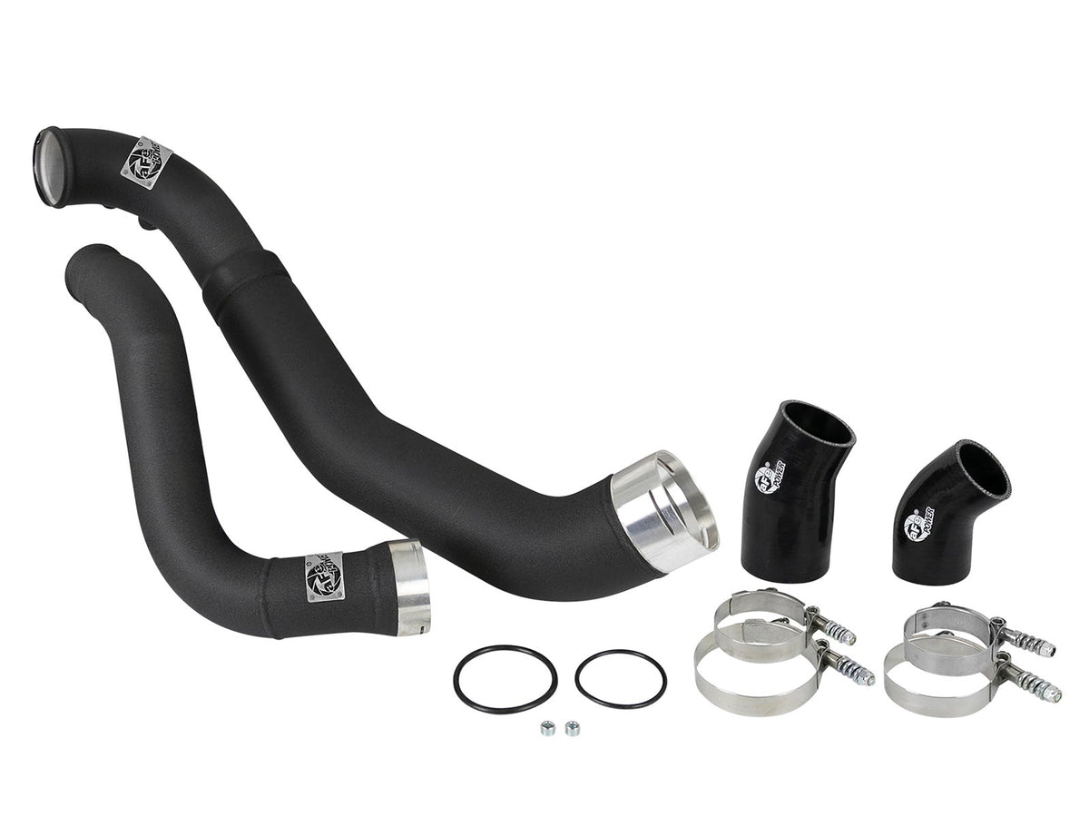aFe 46-20364-B BladeRunner 3-1/2 IN to 3 IN Aluminum Hot and Cold Charge Pipe Kit Black - view 5