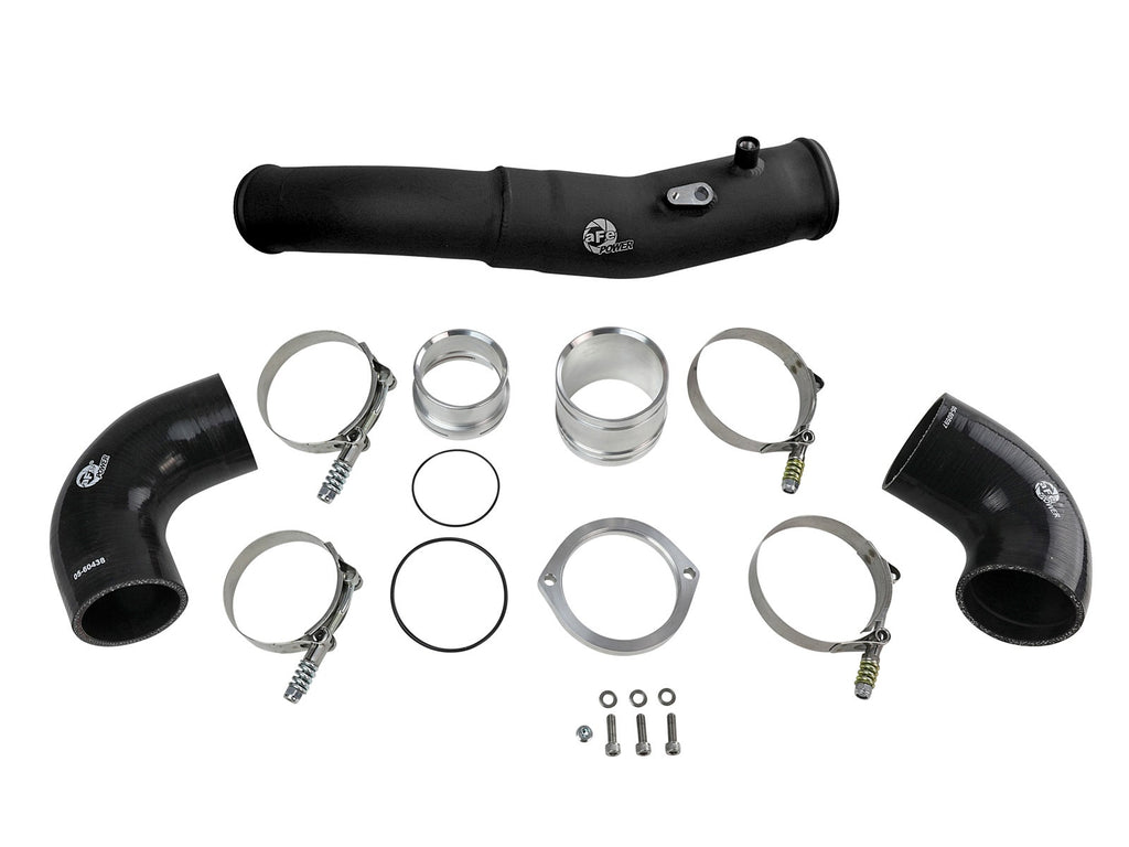 aFe BladeRunner 2-1/2 IN Aluminum Hot Charge Pipe Black - Toyota GR Supra (A90) 2020-2026