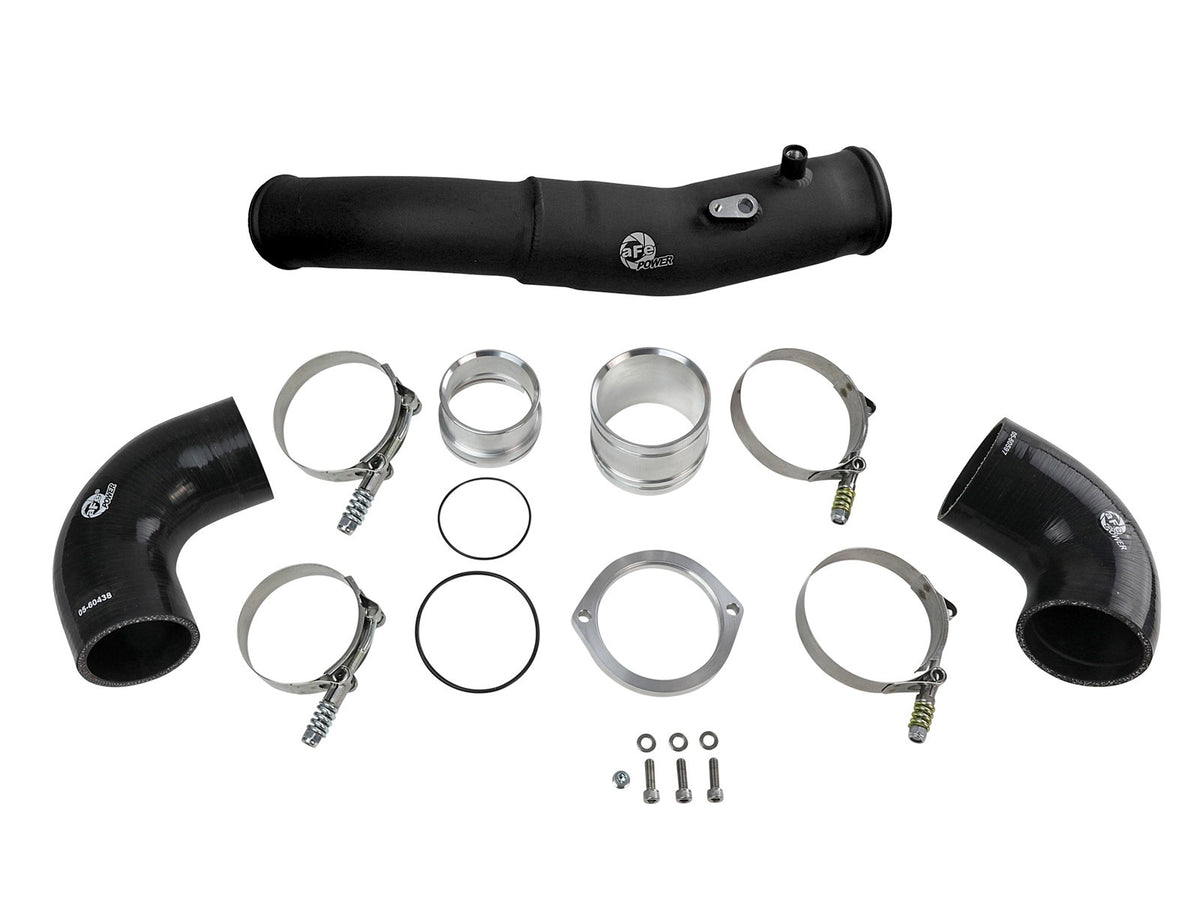 aFe BladeRunner 2-1/2 IN Aluminum Hot Charge Pipe Black - Toyota GR Supra (A90) 2020-2026