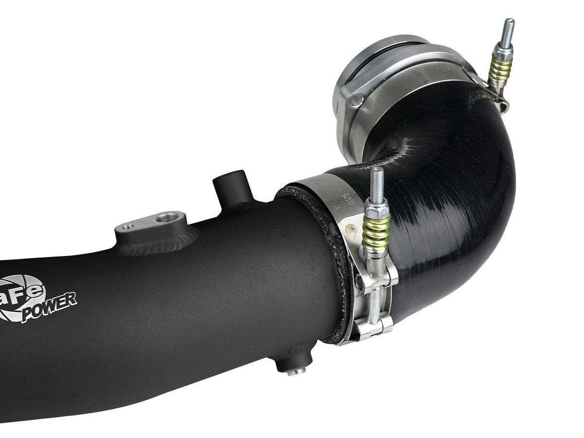 aFe BladeRunner 2-1/2 IN Aluminum Hot Charge Pipe Black - Toyota GR Supra (A90) 2020-2026