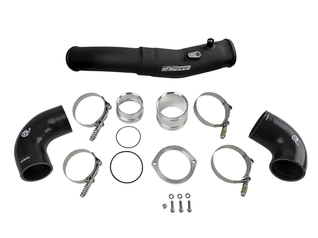 aFe BladeRunner 2-1/2 IN to 3 IN Aluminum Hot-Side Charge Pipe Black - BMW Z4 M40i (G29) 2020-2026