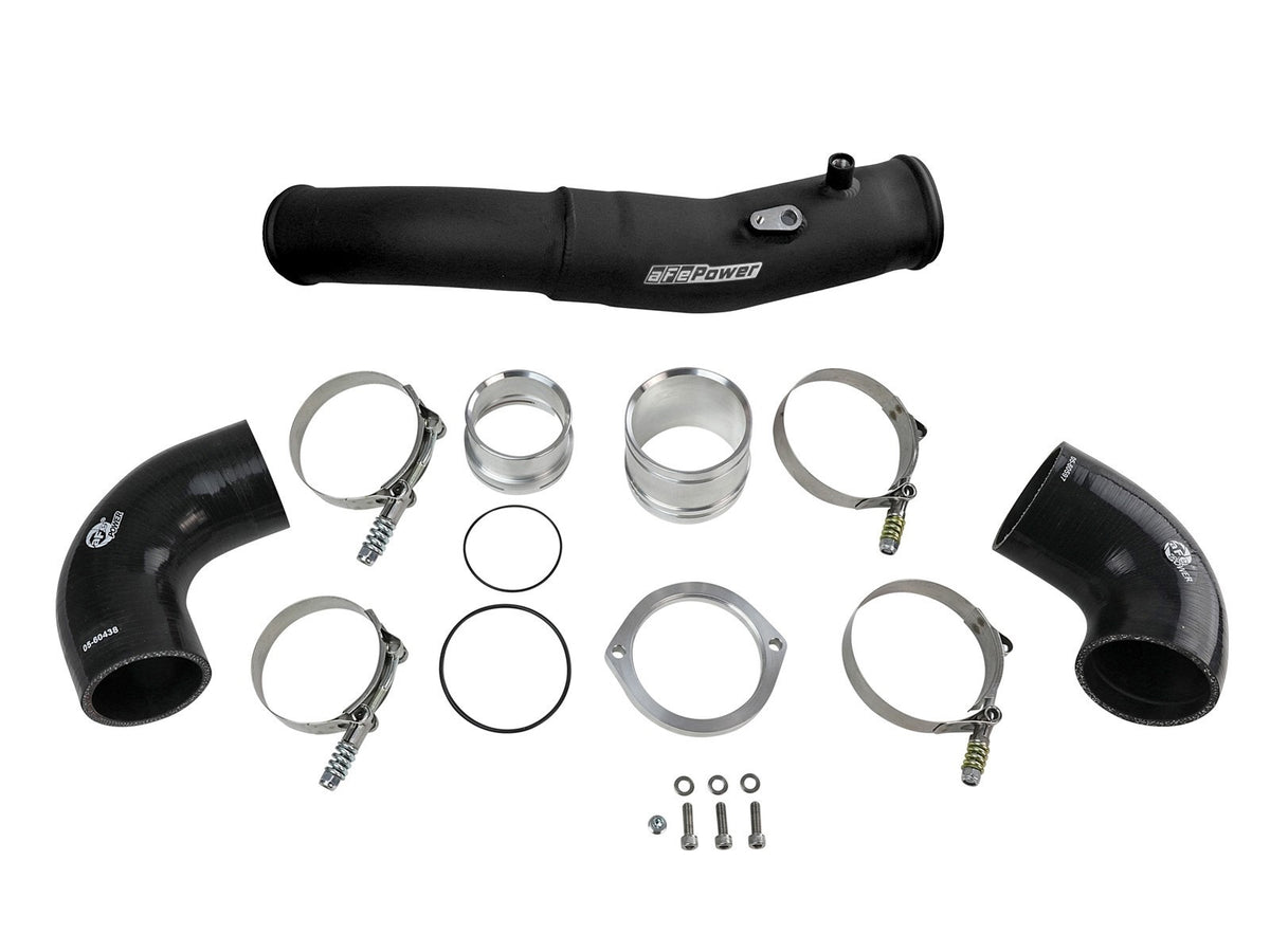 aFe BladeRunner 2-1/2 IN to 3 IN Aluminum Hot-Side Charge Pipe Black - BMW Z4 M40i (G29) 2020-2026