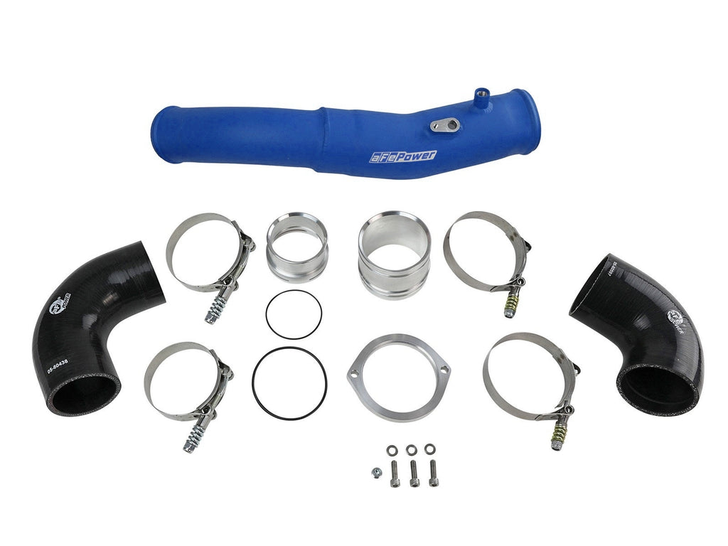 aFe BladeRunner 2-1/2 IN to 3 IN Aluminum Hot-Side Charge Pipe Blue - BMW Z4 M40i (G29) 2020-2026