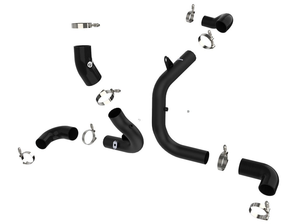 aFe BladeRunner Aluminum Hot and Cold Charge Pipe Kit Black - Volkswagen GTI (MKVII) 2015-2021
