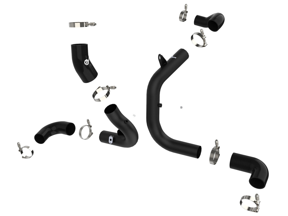 aFe BladeRunner Aluminum Hot and Cold Charge Pipe Kit Black - Volkswagen GTI (MKVII) 2015-2021