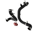 aFe BladeRunner Aluminum Hot and Cold Charge Pipe Kit Black w/ Turbo Muffler Delete - Volkswagen GTI (MKVII) 2015-2021