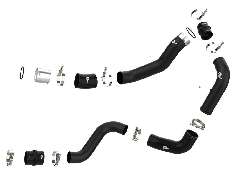 aFe 46-20444-B BladeRunner Aluminum Hot and Cold Charge Pipe Kit Black - view 2