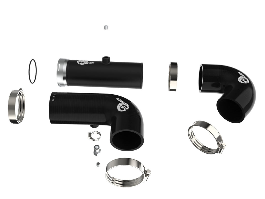aFe 46-20454-B BladeRunner Aluminum Hot and Cold Charge Pipe Kit Black - view 2