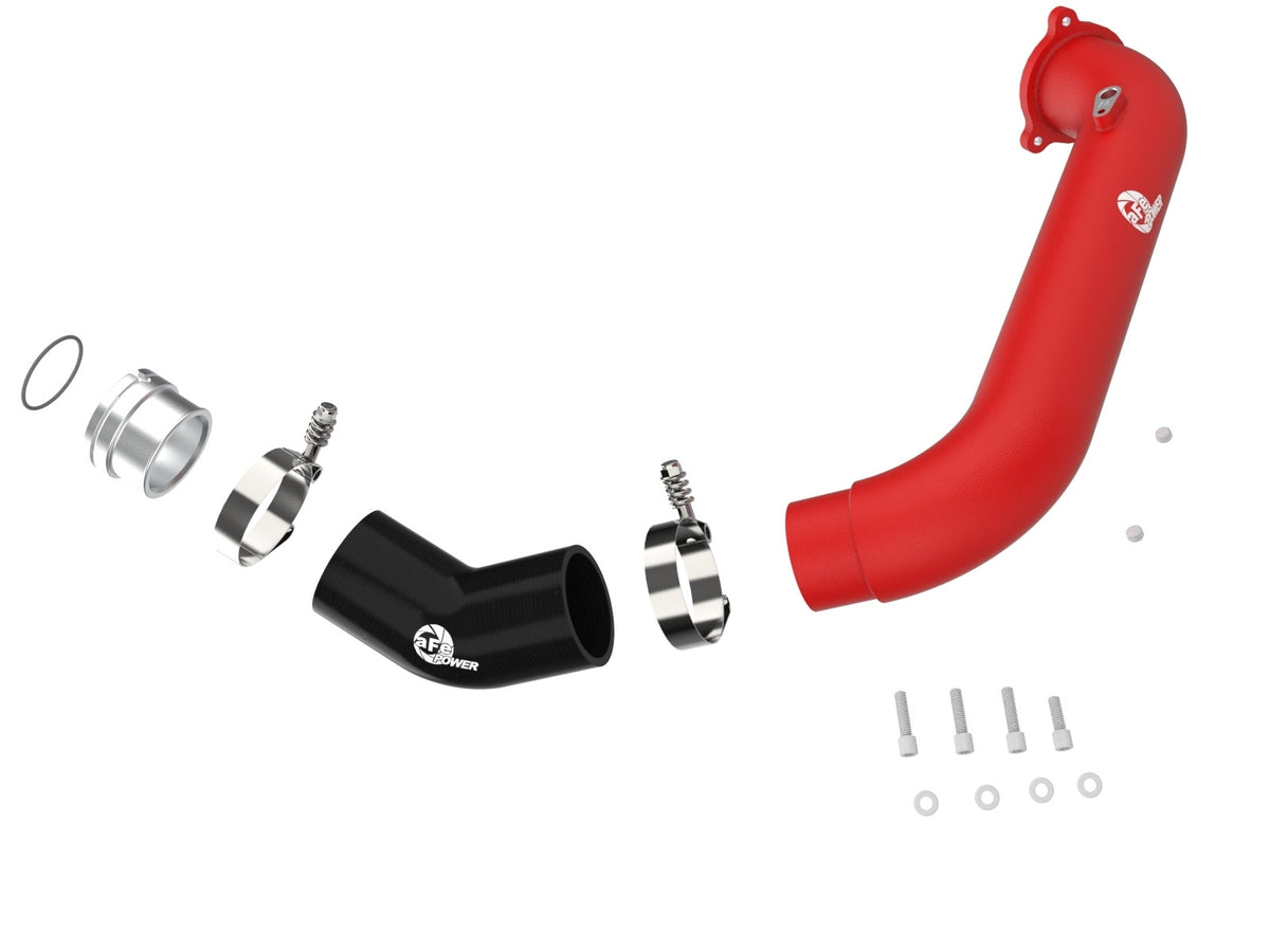 aFe BladeRunner 2-3/4 IN Aluminum Hot Charge Pipe Red - Toyota GR Supra (A90) 2021-2024