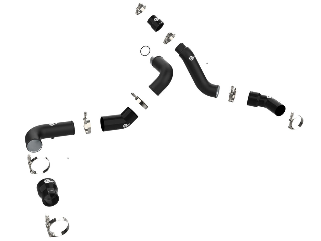 aFe 46-20494-B BladeRunner Aluminum Hot and Cold Charge Pipe Kit Black - view 4