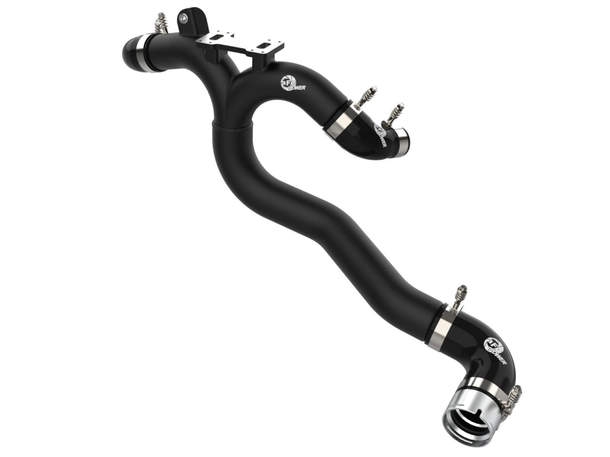 aFe BladeRunner 2-1/2 IN to 2-3/4 IN Aluminum Hot Charge Pipe Black - Kia Stinger 2018-2023